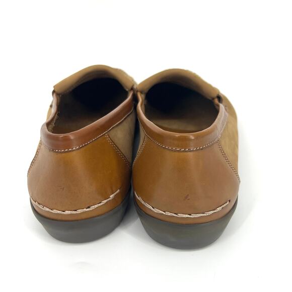 Bally Italy Mens Suede Leather Kilted Penny Loafers in Khaki Tan Size 11 - Picture 4 of 10